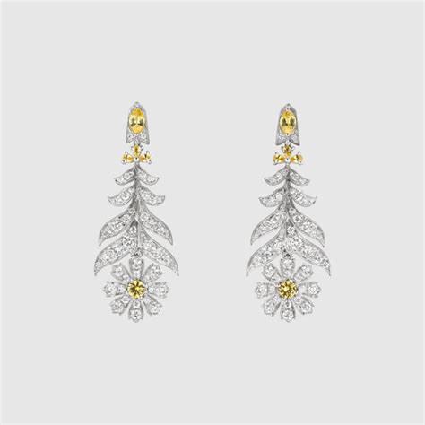 gucci flora earrings|gucci embroidered earrings.